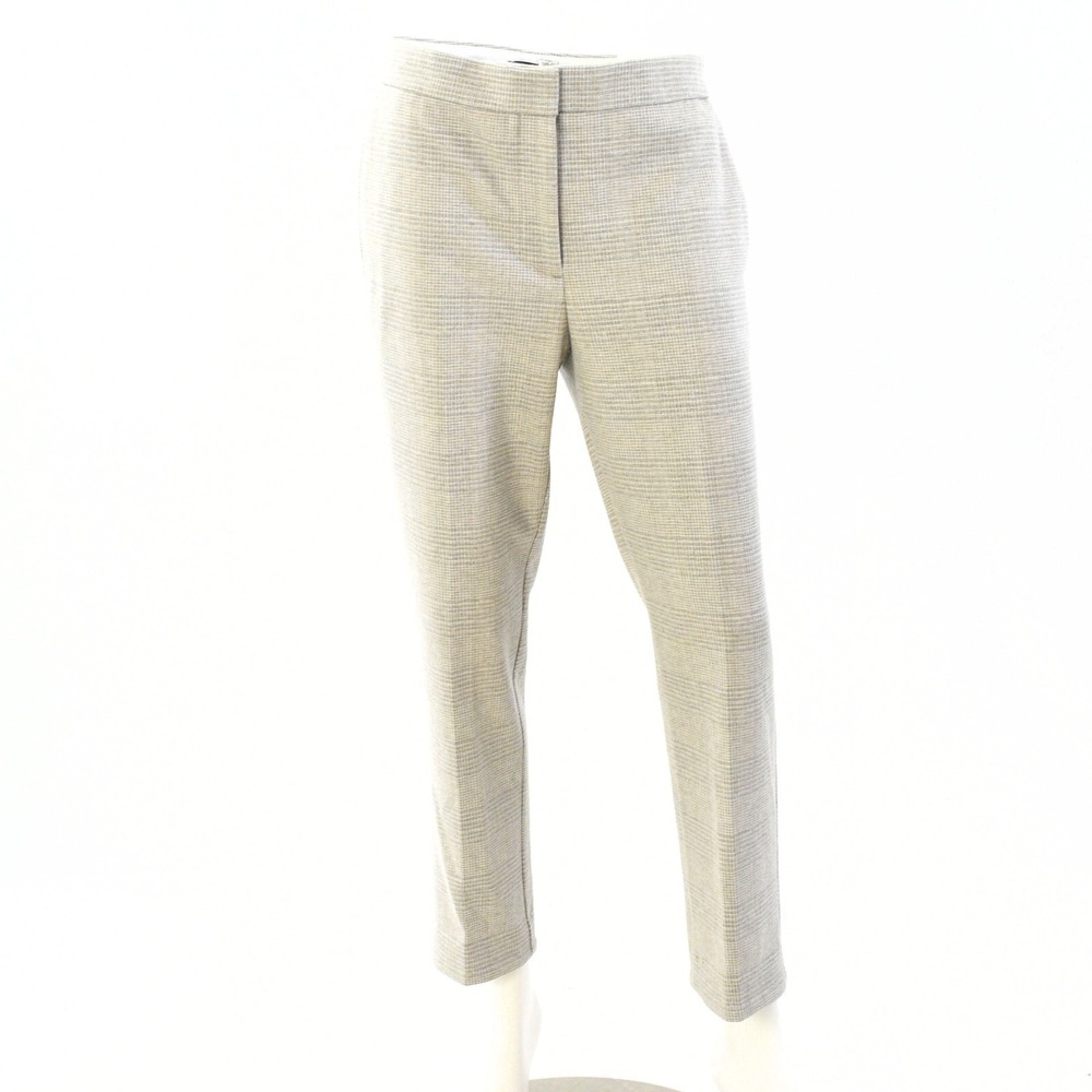 Ann Taylor The Ankle Pants Women's Size 6 Gray Glen Plaid Wool Blend Slim Leg